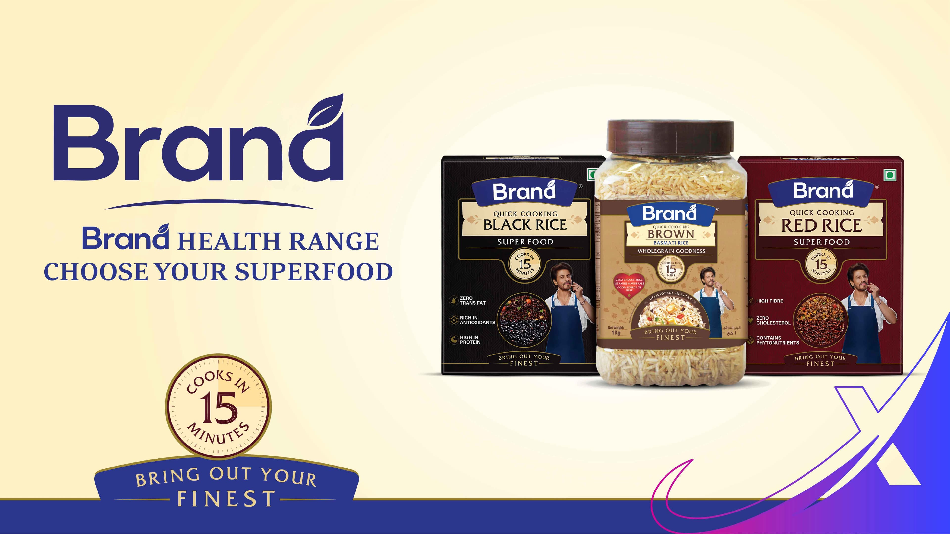 Health rice range ad banner design
