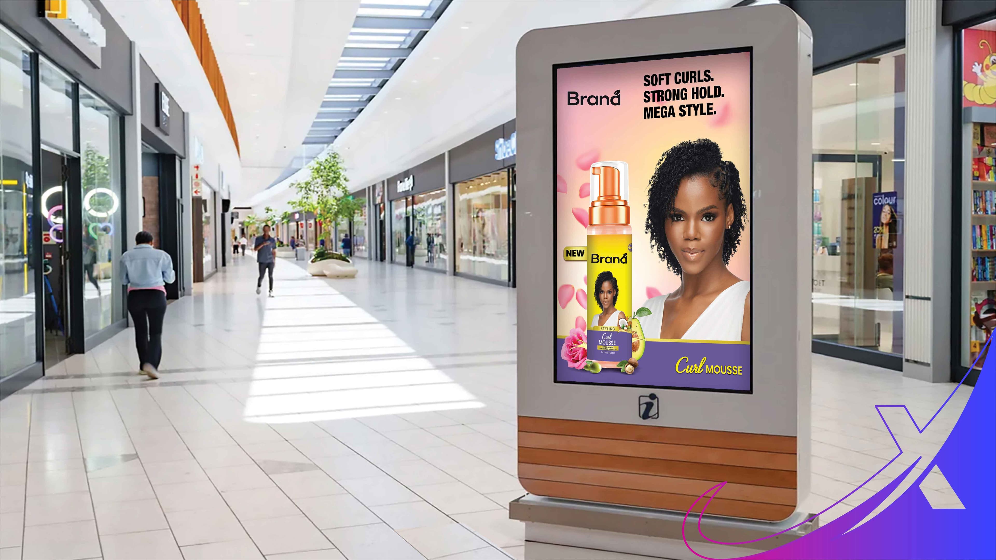 Shopping mall kiosk display advertising design