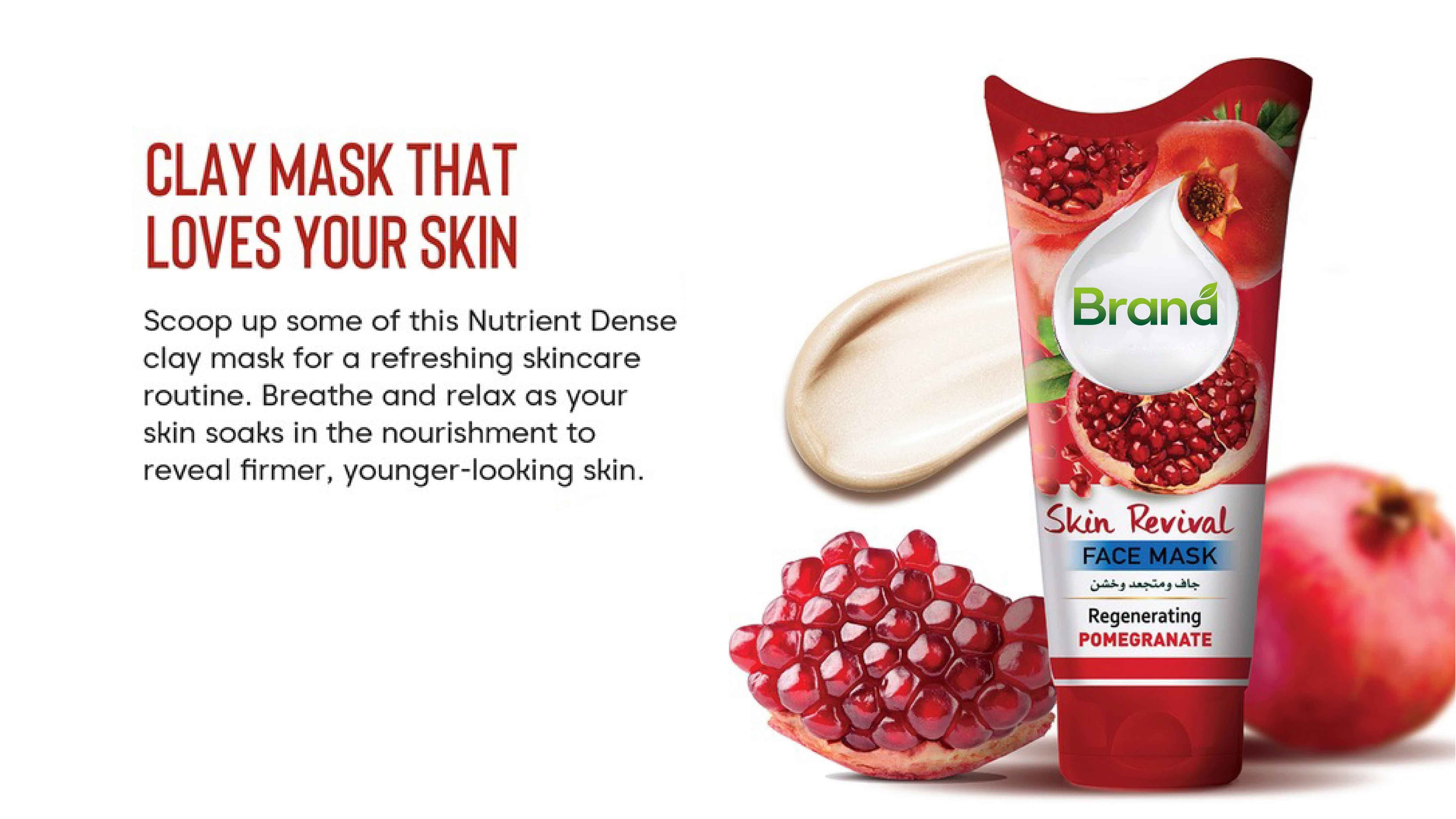 Clay face mask ad design