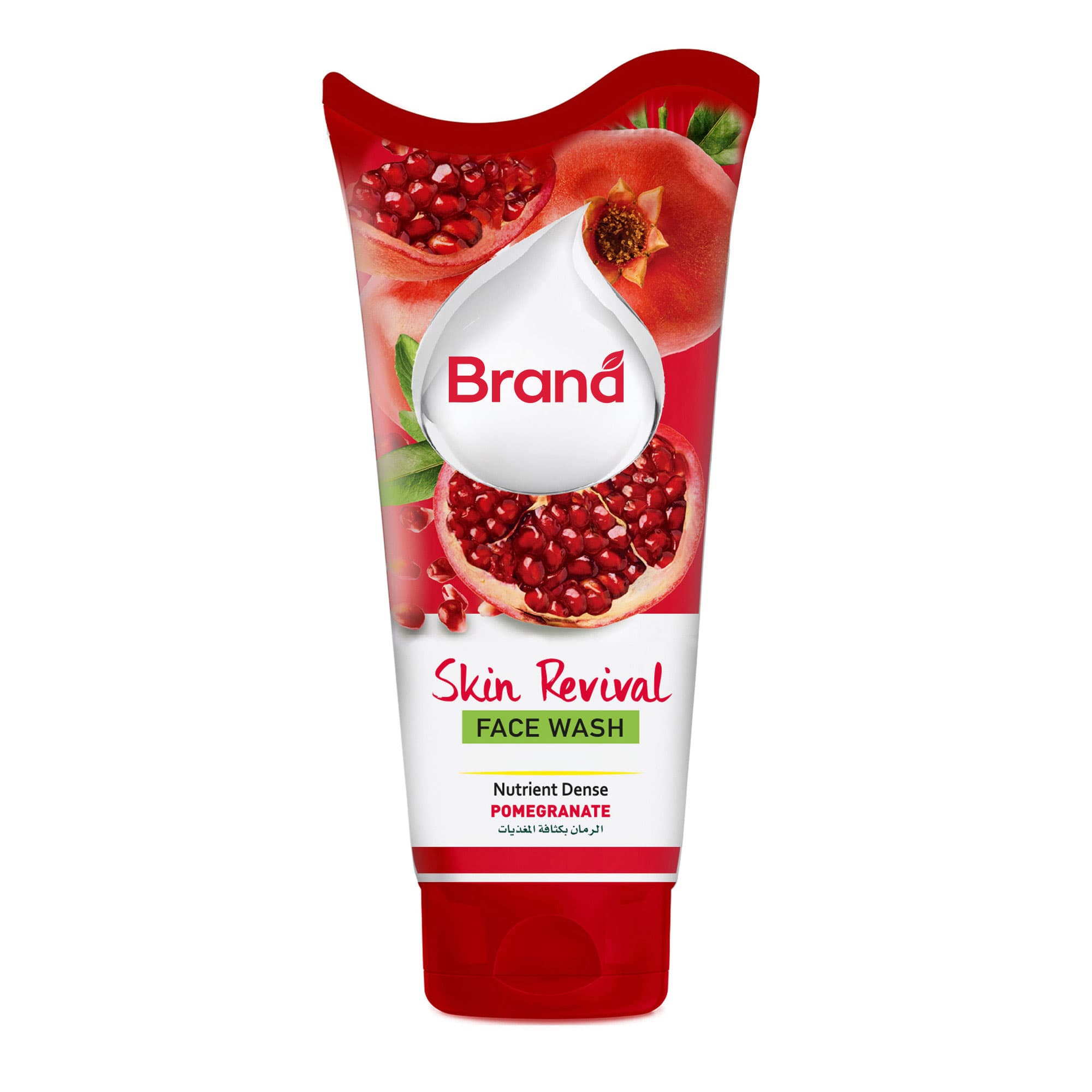 Pomegranate face wash tube packaging design