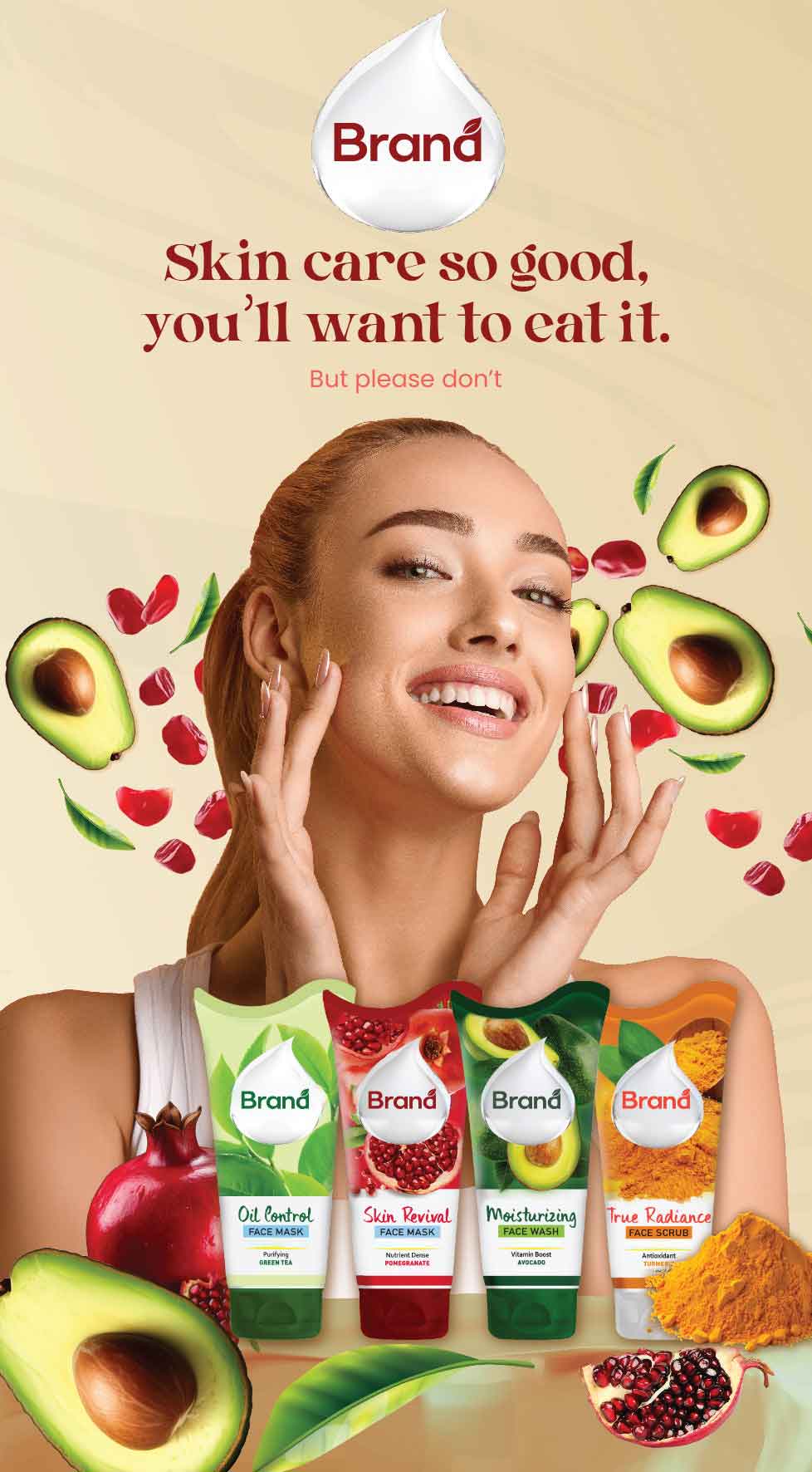 Skincare range poster design